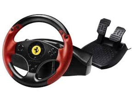Volante Gaming FERRARI Red Legend Edition-PS3/PC — PC | PS3 | Preto e Vermelho
