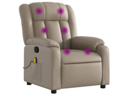 Massage Recliner Chair, Massage Recliner Chairs Vidaxl Marrom Couro Artificial