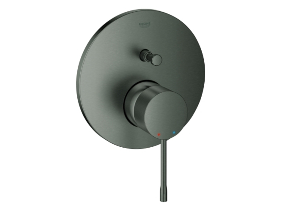 Misturadora Monocomando De Banheira Grohe Essence, Conjunto Pronto A Montar Para A Grohe Rapido Smartbox, 24167al1, Cor Grafite Dura Escovada