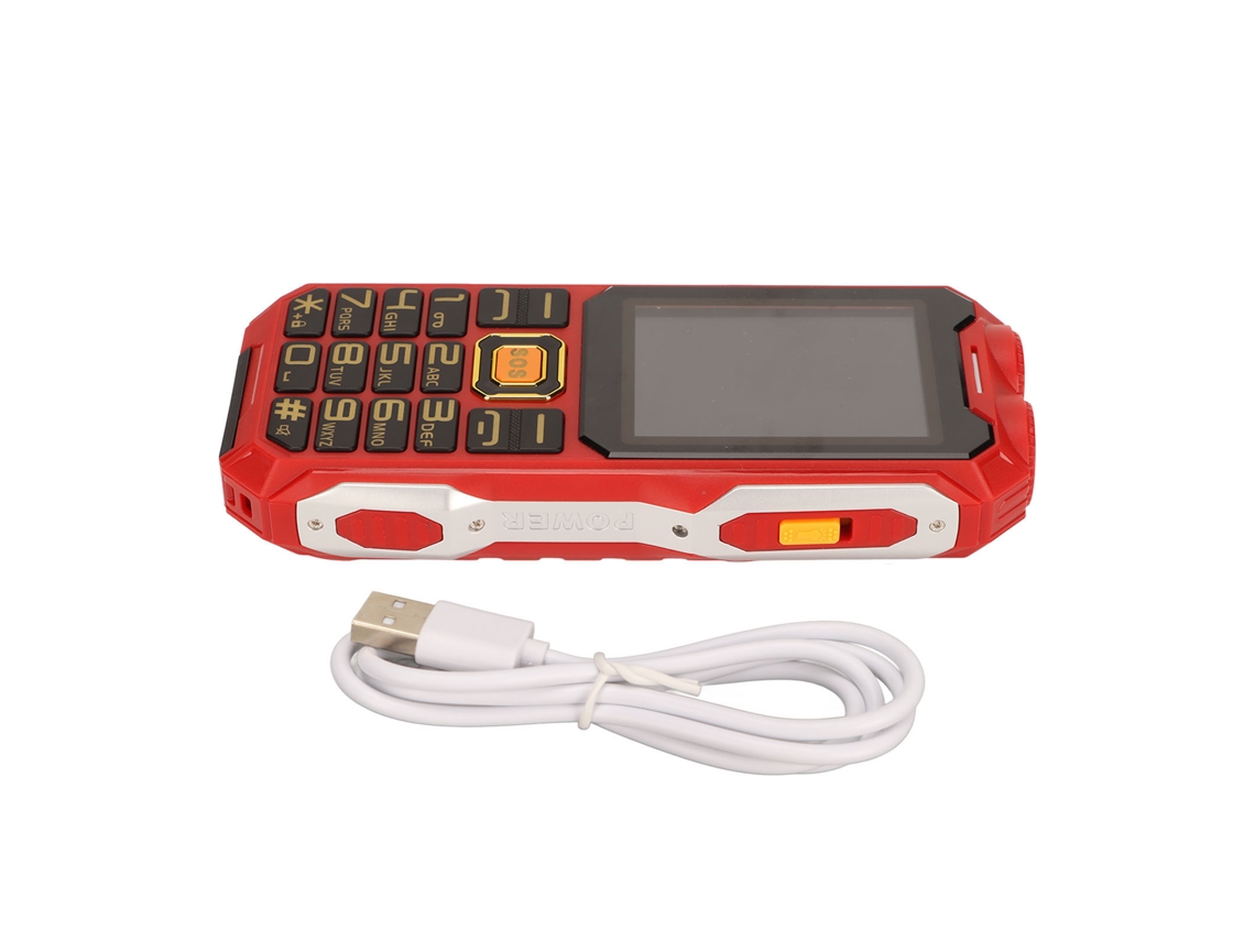 Aetheria celular para Idosos 2g Tela 2.6 Polegadas 16800mah Alto Volume Botões Grandes Desbloqueado Vermelho