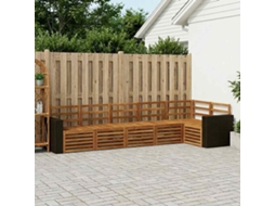 Vidaxl Conjunto De Sofá Sectional 6 Pcs Natural