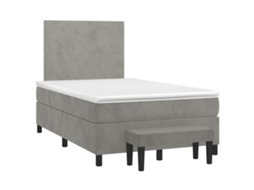 Box Spring Bed, Box Spring Beds Vidaxl Cinzeto Veludo (120 X 190 Cm)