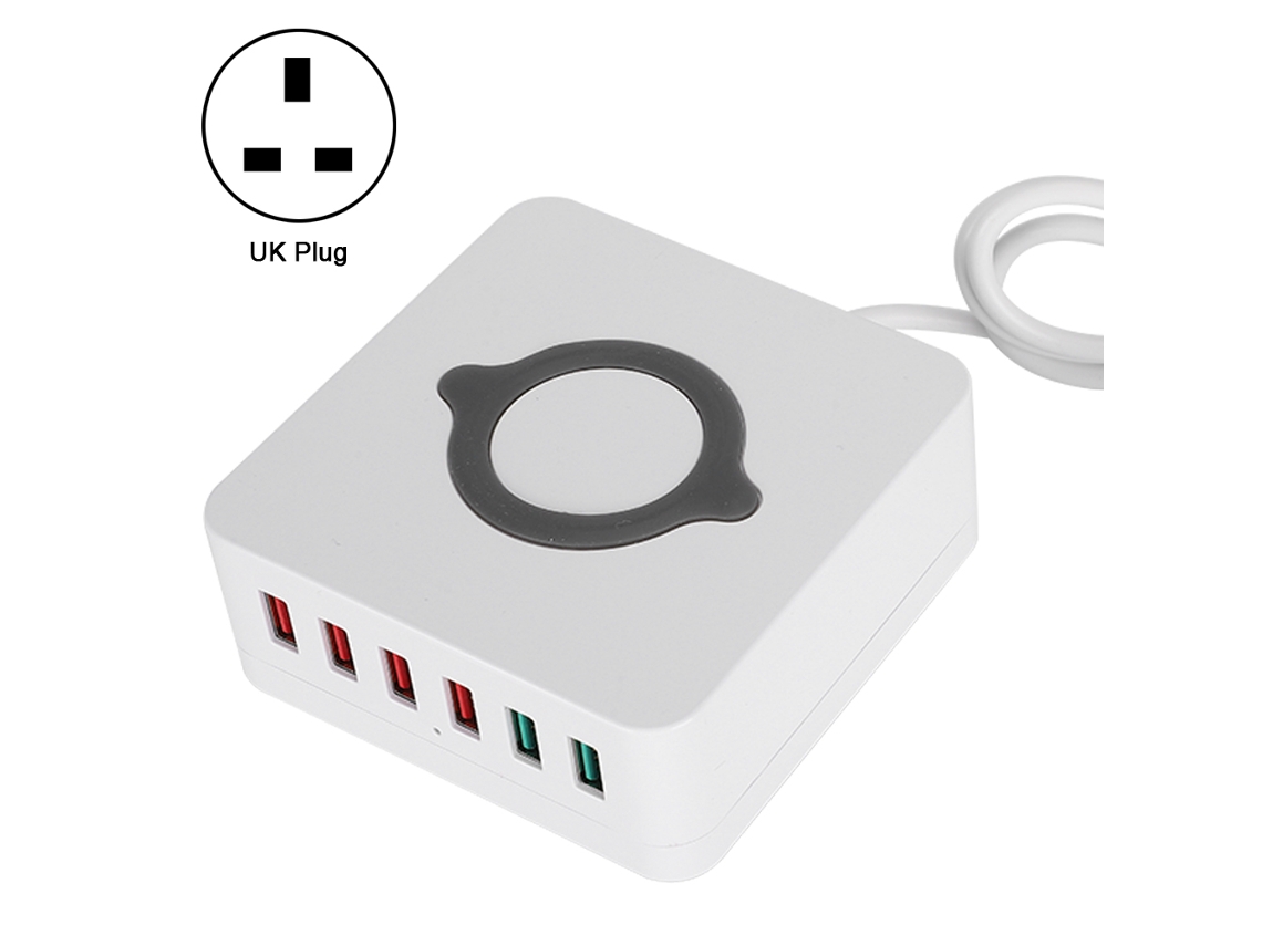 Carregador Usb (carregamento Rápido Inteligente Qc3.0 De Múltiplas Portas Com 6 Portas)