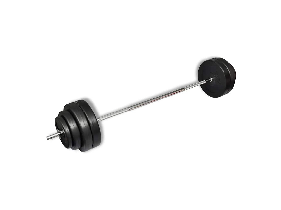 Vidaxl Conjunto De Barra Com Discos 60 Kg