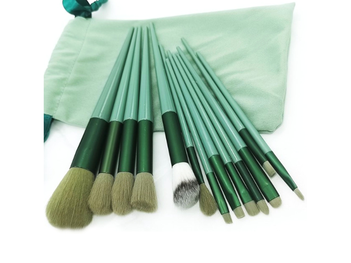 Conjunto de 13 pincéis de maquiagem para cabelo, fáceis de remover, lavar e reutilizar, com estojo portátil profissional.