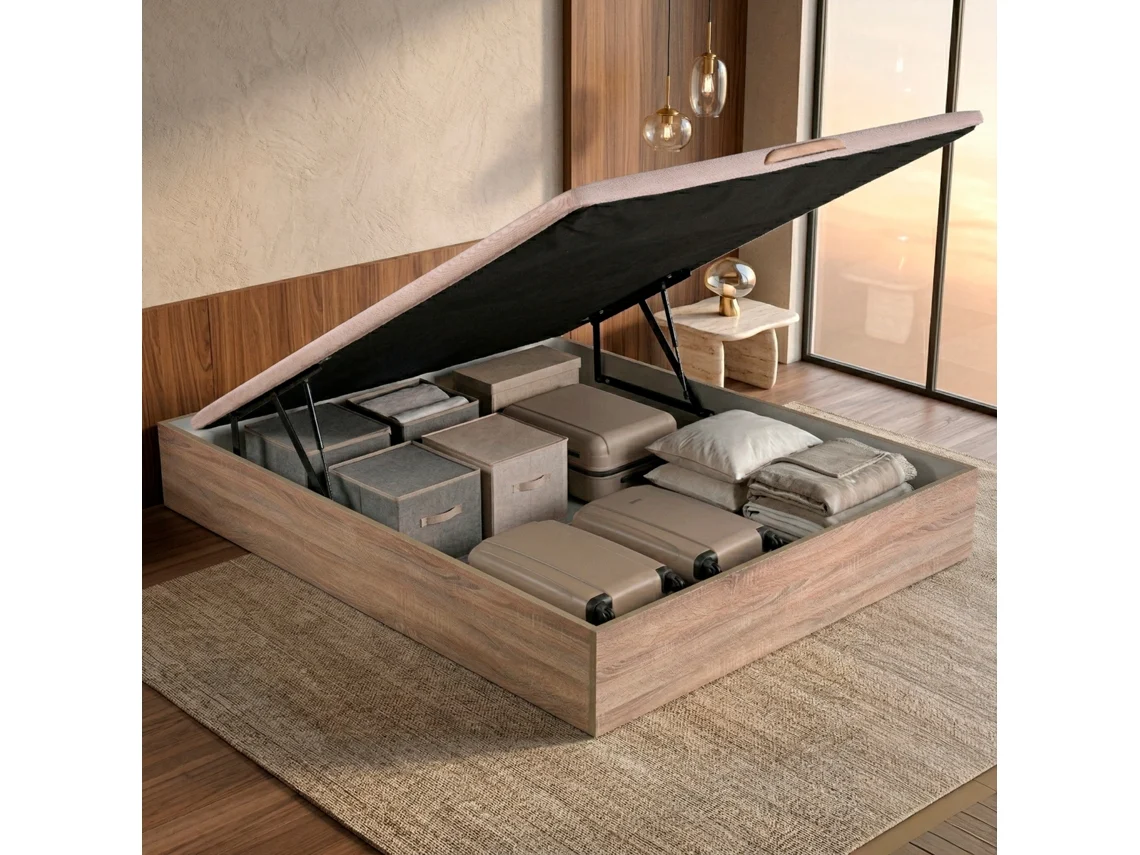 Sommier com Arrumação ROYAL SLEEP Space Bed - 80x190cm (31 Cm de Altura - Natural)