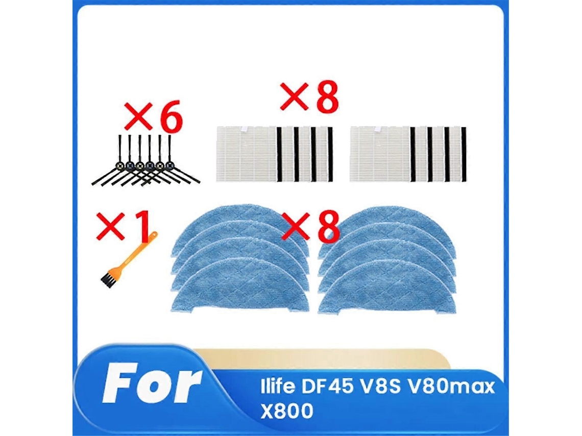 23 Peças De Reposição Para Aspirador De Pó Robô Df45 V8s V80max X800 Filtro, Escova Lateral, Esfregão Brilvibera