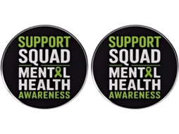 Conjunto De 2 Broches Apoio À Conscientização Sobre Saúde Mental 2")