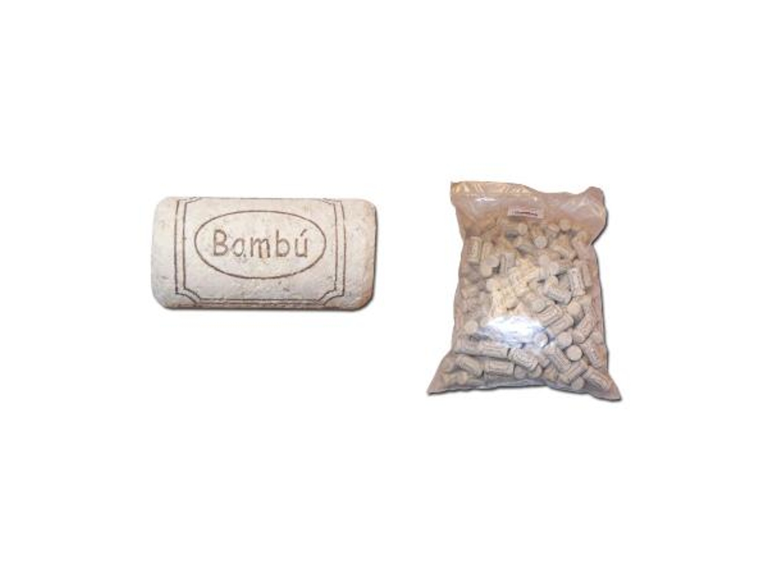 Bambu t-corcho cilindrico 44x23 bolsa 200 u.aglomer blanco 12126