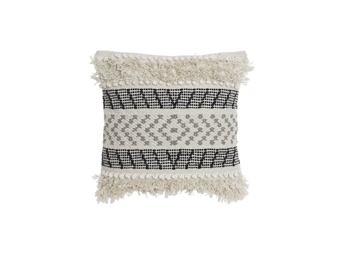 Almofada Dkd Home Decor Preto Bege 45 X 10 X 45 Cm Boho