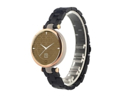 Lurelia Pulseira De Relógio Xiaoman Garmin Lily Black Aço Inoxidável Com Três Contas Destacáveis
