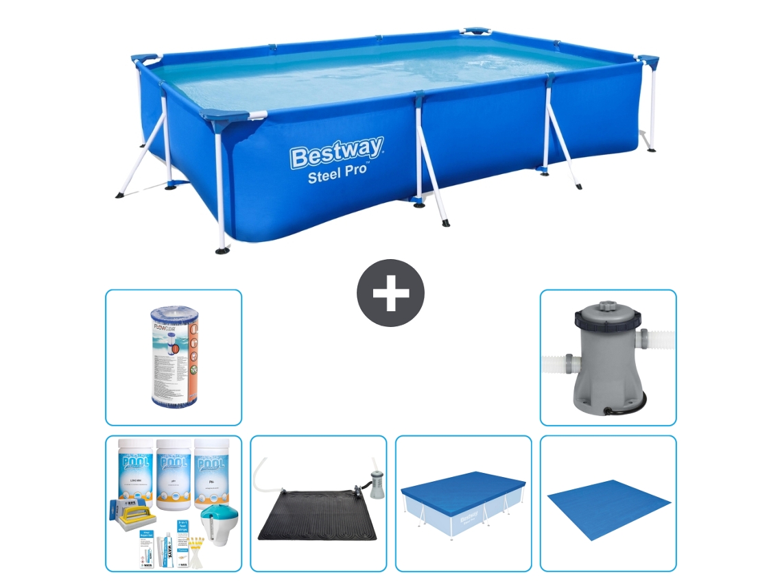 Bestway Piscina Bestway Steel Pro Retangular - 300x201x66 Cm - 7-peças S22245