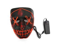 Máscara Led De Halloween Con Luz Sangrienta Para Disfraz De Cosplay (rojo)