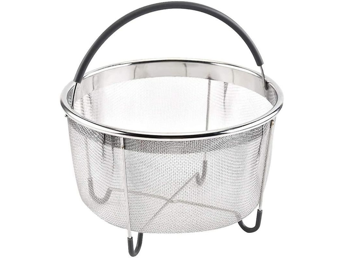 Cesta De Vapor De Acero Inoxidable Con Mango De Silicona Para Cocina, Colador Y Almacenamiento