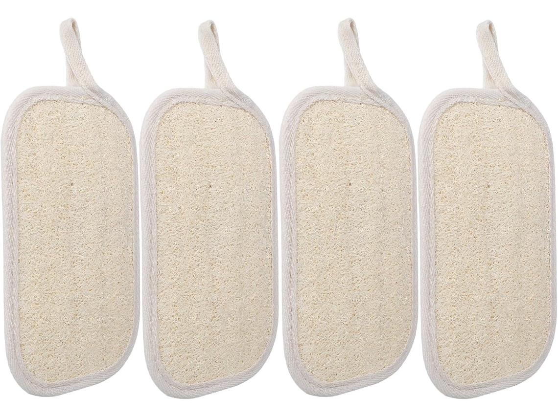 Lurelia Kit De 4 Buchas Vegetais De Banho De Cuidado Corporal, Pega Ergonómica