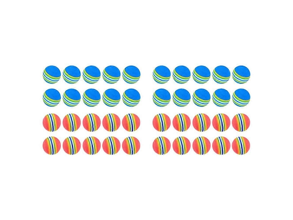 40 Bolas De Golfe De Espuma Macia Para Prática, Bolas De Golfe De Jardim, Bolas De Golfe De Espuma Arco-íris Para Interior
