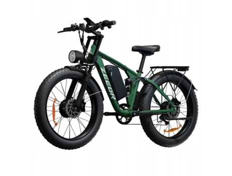 Bicicleta Elétrica Zeegr S1 3000w 52v 22.4ah 55km/h 26 Motor Duplo Travão A Óleo Green (1500w2 Pico)