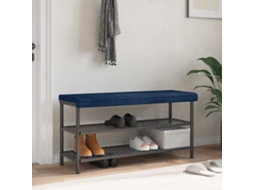 Vidaxl Almofada De Banco Veludo Cotelê Azul Marinho Profundidade 35 Cm