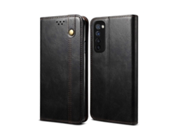 Capa De Couro Com Flip Horizontal E Textura Crazy Horse Com Compartimentos Para Cartões E Carteira Para Samsung Galaxy A72 5g/4g (preta)