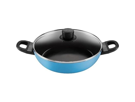 Frigideira Ballarini Caprera Z1025 110 28 Cm Azul Claro Resistente A Arranhões E Antiaderente