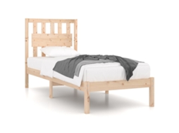 Bed Frame, Bed Frames Vidaxl Marrom Madeira De Pinho (90 X 200 Cm)