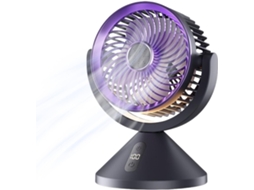 Ventilador De Mesa Recarregável Com Suporte Para Parede.