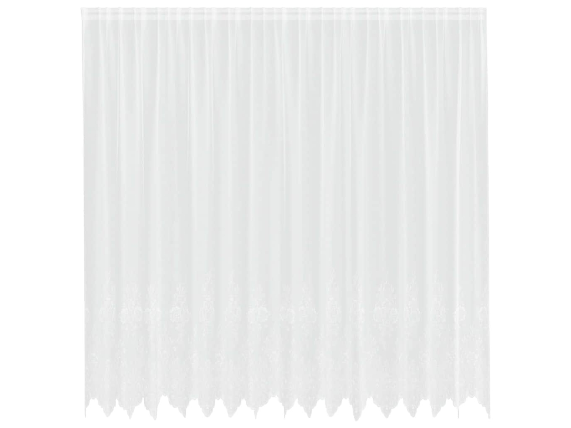 Conjunto 1 Cortina De Renda Vidaxl Branco Poliéster (220 X 400 Cm)