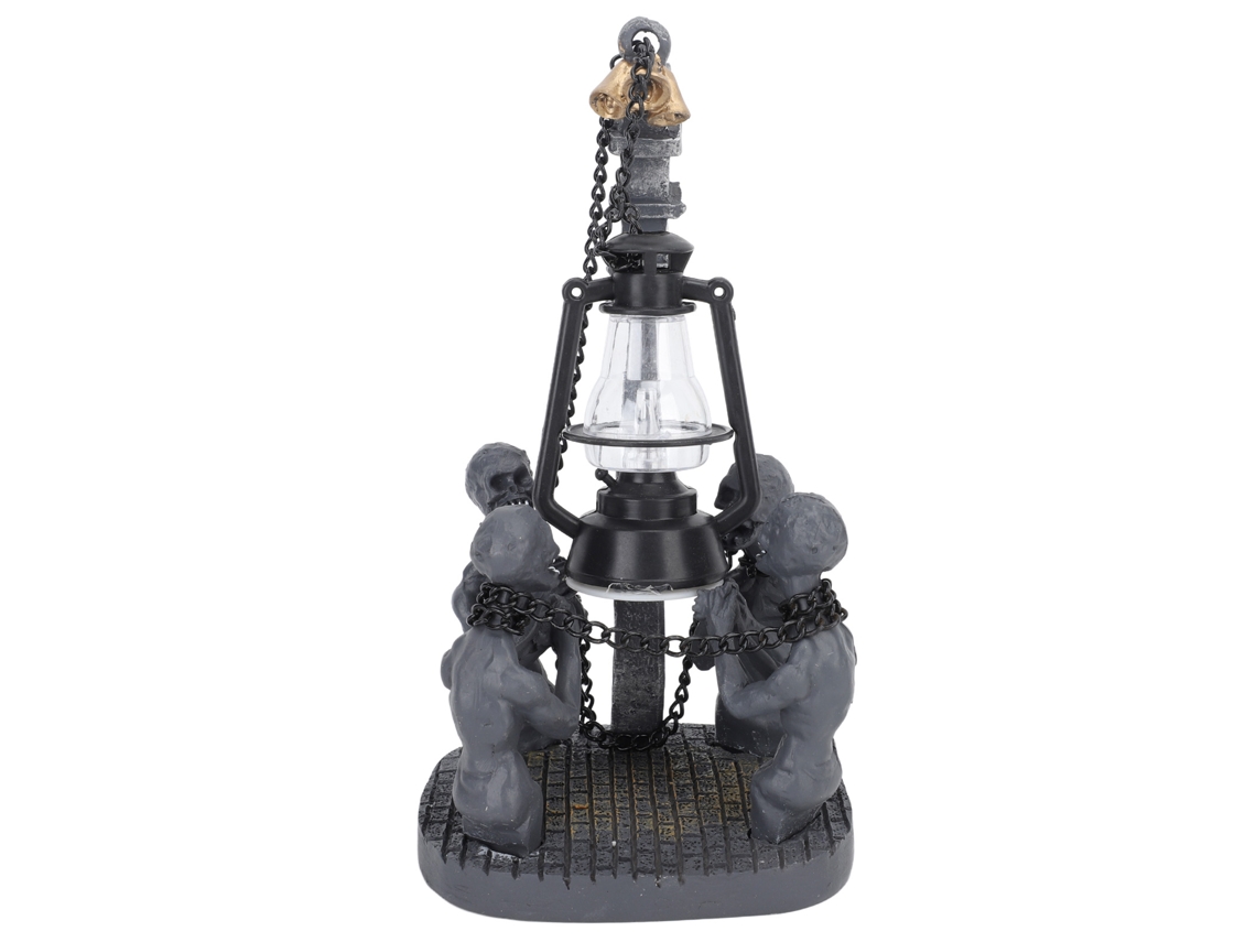 Decoração de Luzes Led com Quatro Crânios para Halloween Resina Estátua Compacta Exquista Mesa | S/MARCA