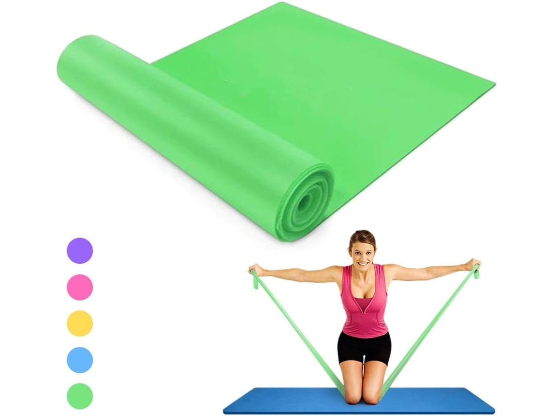 Faixa Elástica De Látex Natural Para Exercícios Ioga, Alongamento E Condicionamento Físico, Ideal Pilates