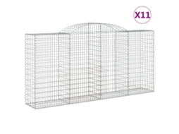 Gabion Basket, Gabion Baskets Vidaxl Prateado Ferro (300 X 50 X 140/160 Cm)