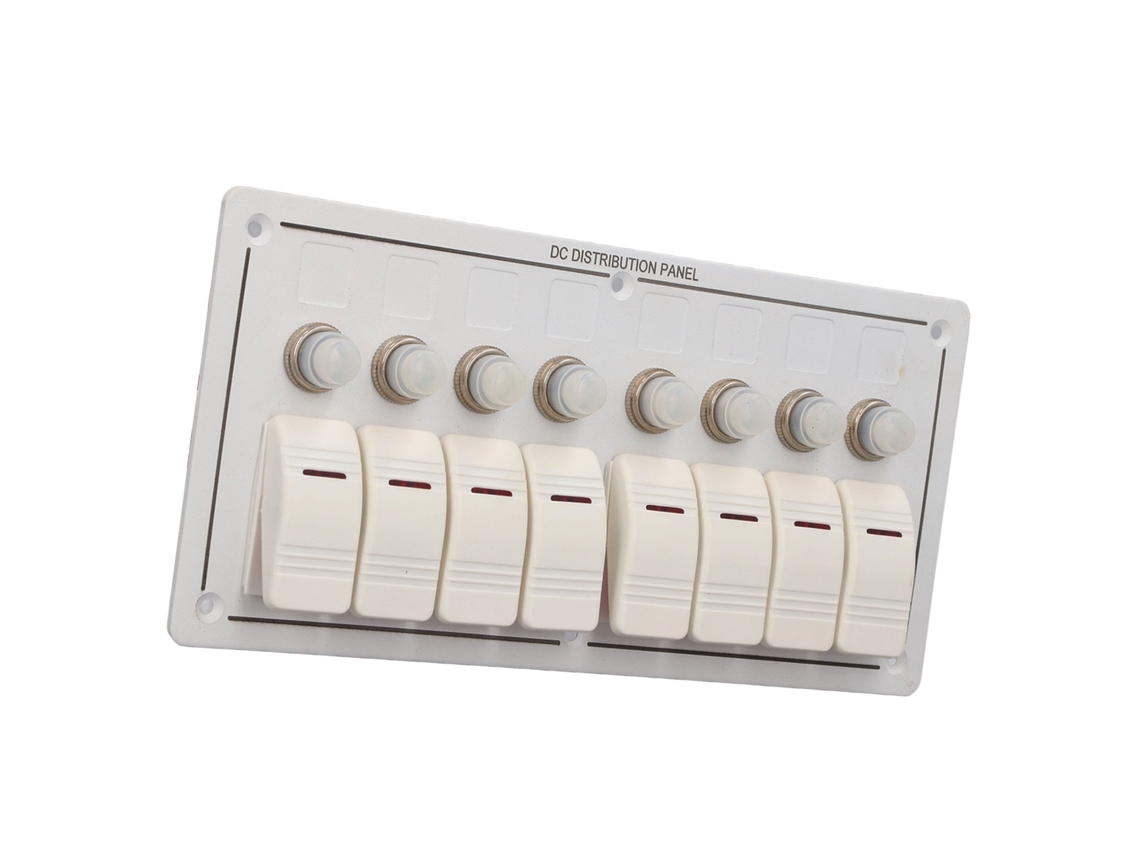 Painel De Interruptor Toggle 8 Vias Com Proteção À Água E Sobrecarga - Laxiscreed