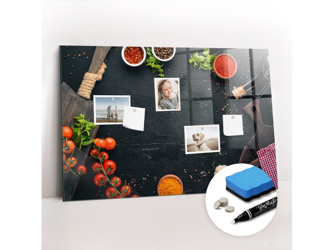Quadro Magnético Colorido Acessórios De Cozinha Para A Sala De Estar Espelharte (90x60 Cm)