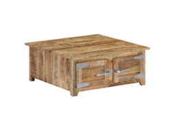 Vidaxl Mesa De Centro 70x70x30 Cm Madeira De Mangueira Maciça