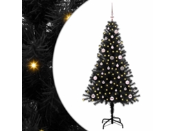 Vidaxl Árvore De Natal Preto 150 Cm Pvc