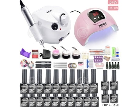 Inn Conjunto De Nail Art Para Iniciantes Mais 20 Cores 8ml Lâmpada Uv Para Esmalte Lâmpada Uv De Manicure Ferramentas Eletrodomésticas De Manicure