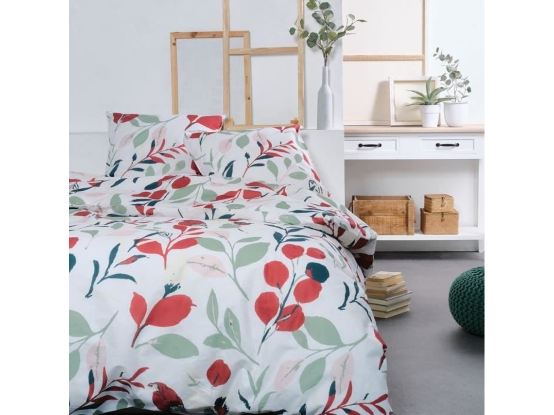 Cama De Casal Hoje Sunshine Today Algodão Estampado Branco (220x240)