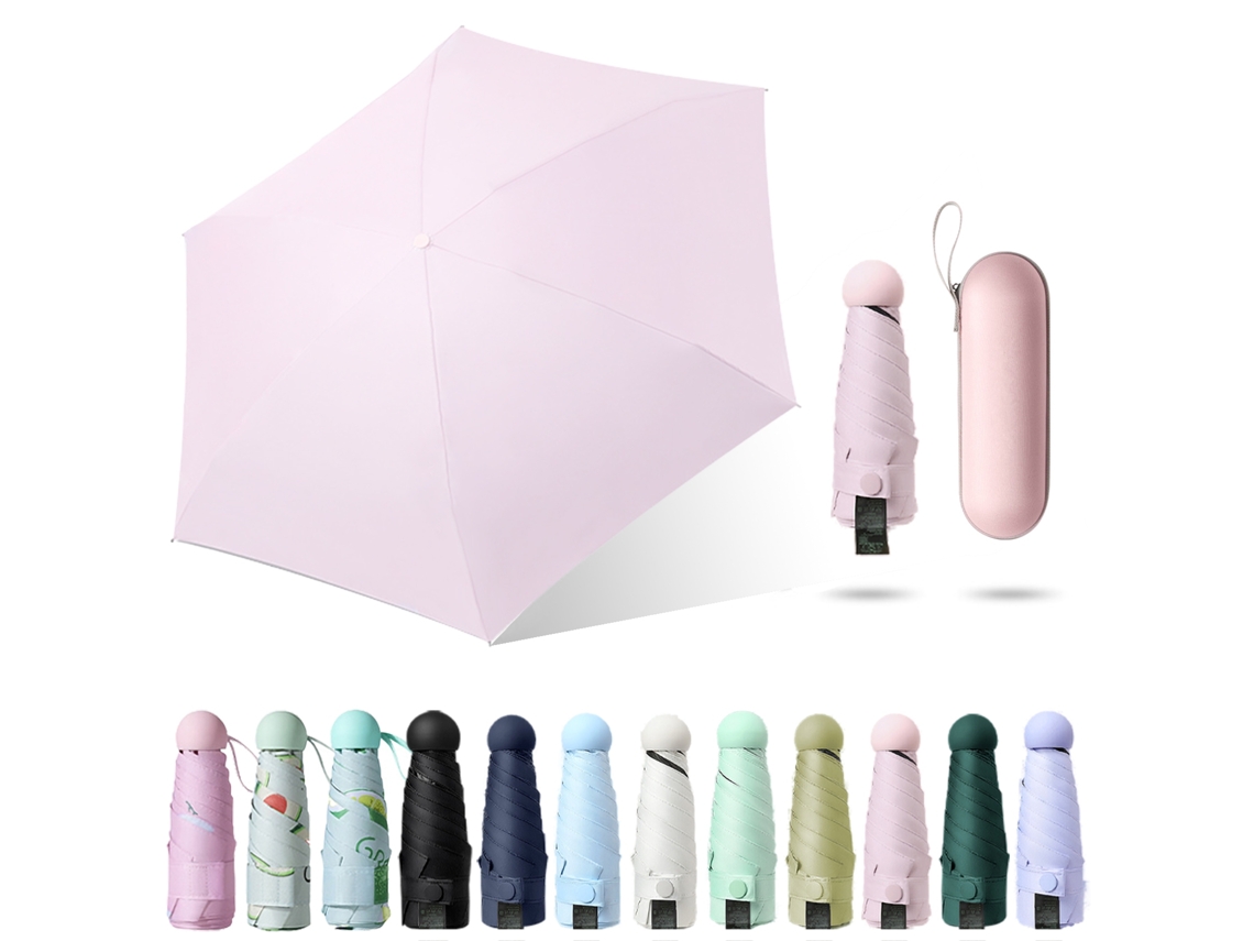 Guarda chuva de Sol Plegável Ultra leve Uv Protetor Viagem Mulheres