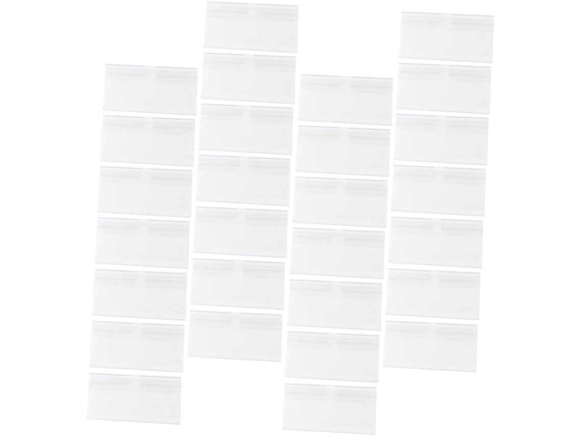 Conjunto De 50 Etiquetas De Prateleira Reutilizáveis Em Pvc Transparente Para Etiquetas De Preço, Ideais Para Gokoco