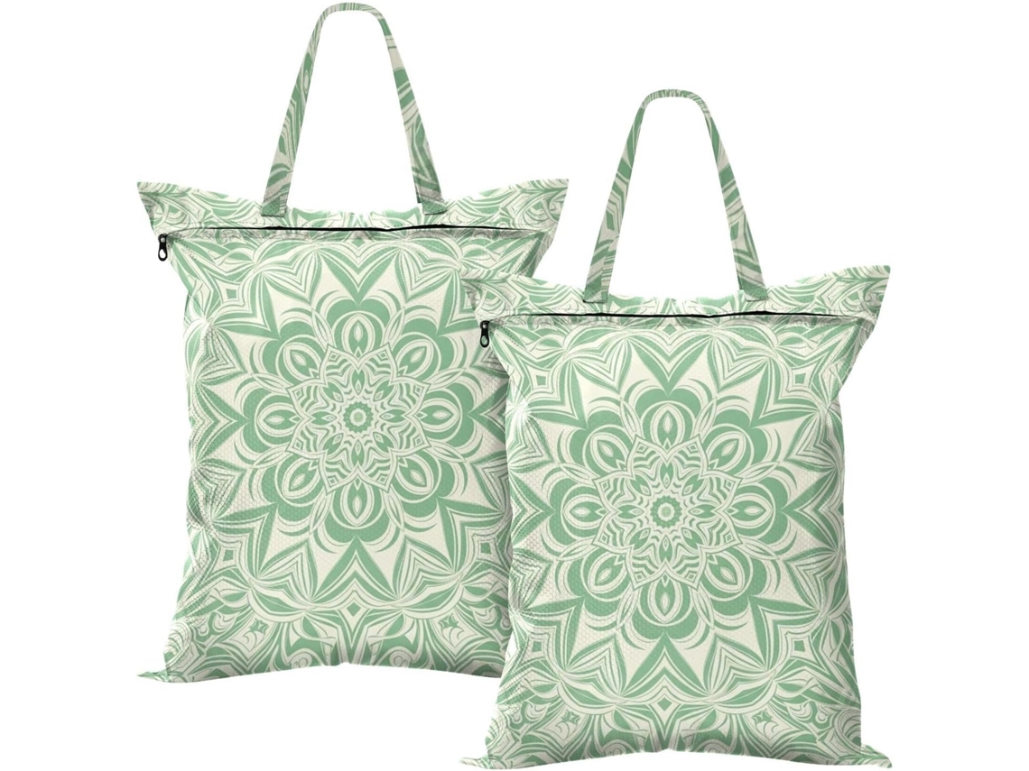 Conjunto Boho De 2 Sacos De Lavanderia Impermeáveis Com Alças