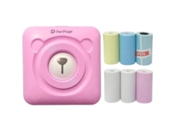 Mini impressora fotográfica portátil, impressora térmica sem fio A6 PeriPage Pocket BT, recibos de memorando de etiqueta de imagem fotográfica instant
