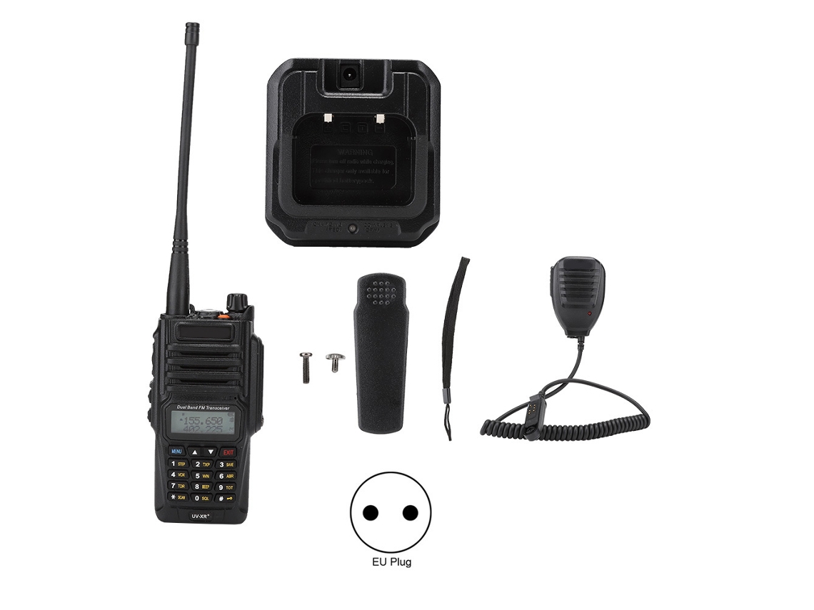 Aetheria rádio Portátil Baofeng Uv Xr Plus 128 Canais Ip57 À Prova D'água com Microfone de Mão