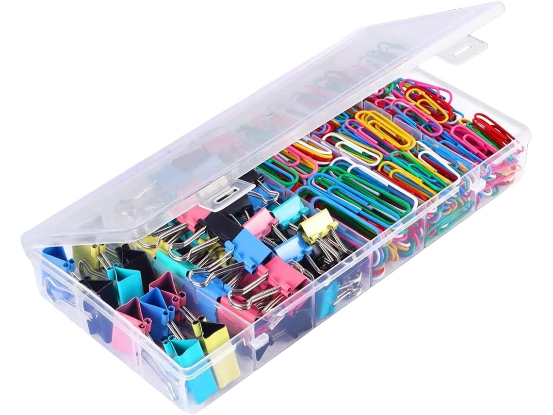Organizador De Arquivos Com Clips Papel Vários Tamanhos