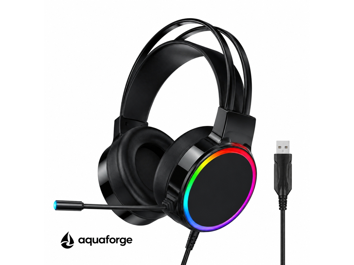 Headset Gaming Com Microfone Cancelamento De Ruído Enc Rgb