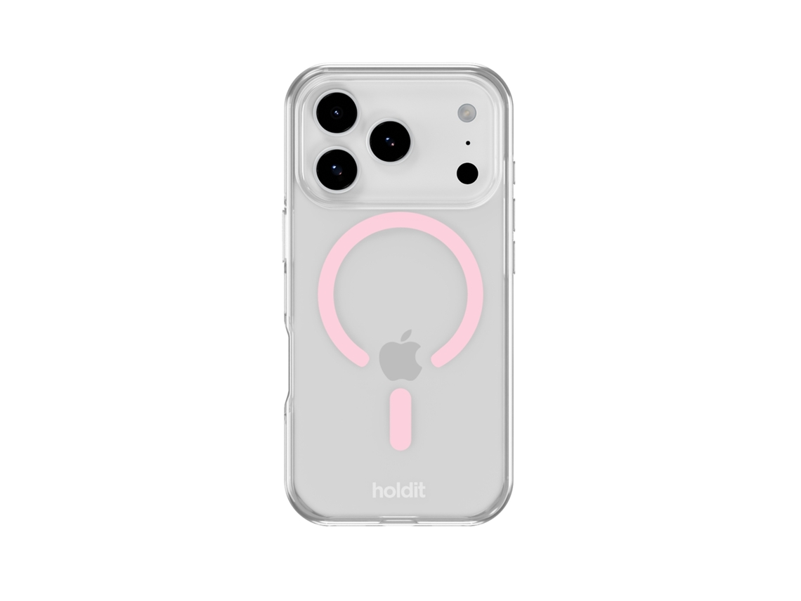 Capa Magsafe Para Iphone 17 Pro Rosa/transparente