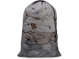 Saco de Lavagem para Máquina de Lavar Roupa, 60x90cm, com Cordão, Reutilizável, Resistente e Compatível com Blusas BRILVIBERA