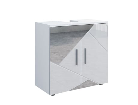 Móvel lavatório único Vicco Irma, branco brilhante com inserções, 60 x 59 cm