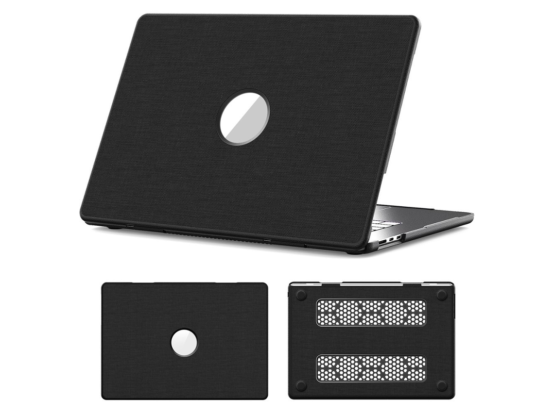 Capa Protetora Para Macbook Air De 15 Polegadas (2025, 2024, 2023) M2 A2941 M3 A3114 M4 A3241, Preta