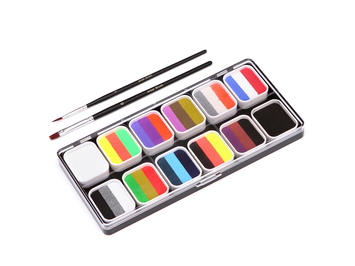 Kit de Pintura Facial Profissional 12 Cores S/MARCA