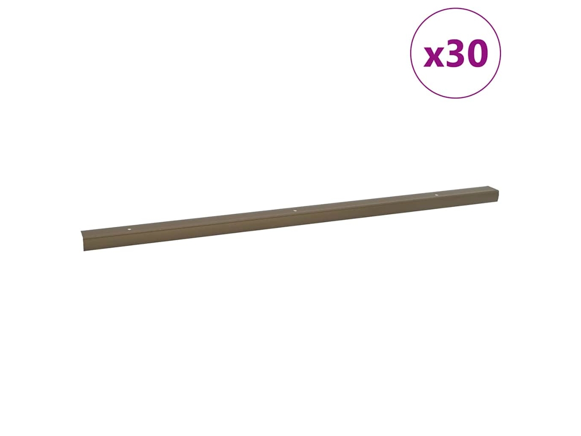 Conjunto 30 Perfis Para Degraus Vidaxl Castanho Alumínio (67 X 3.5 X 3 Cm)