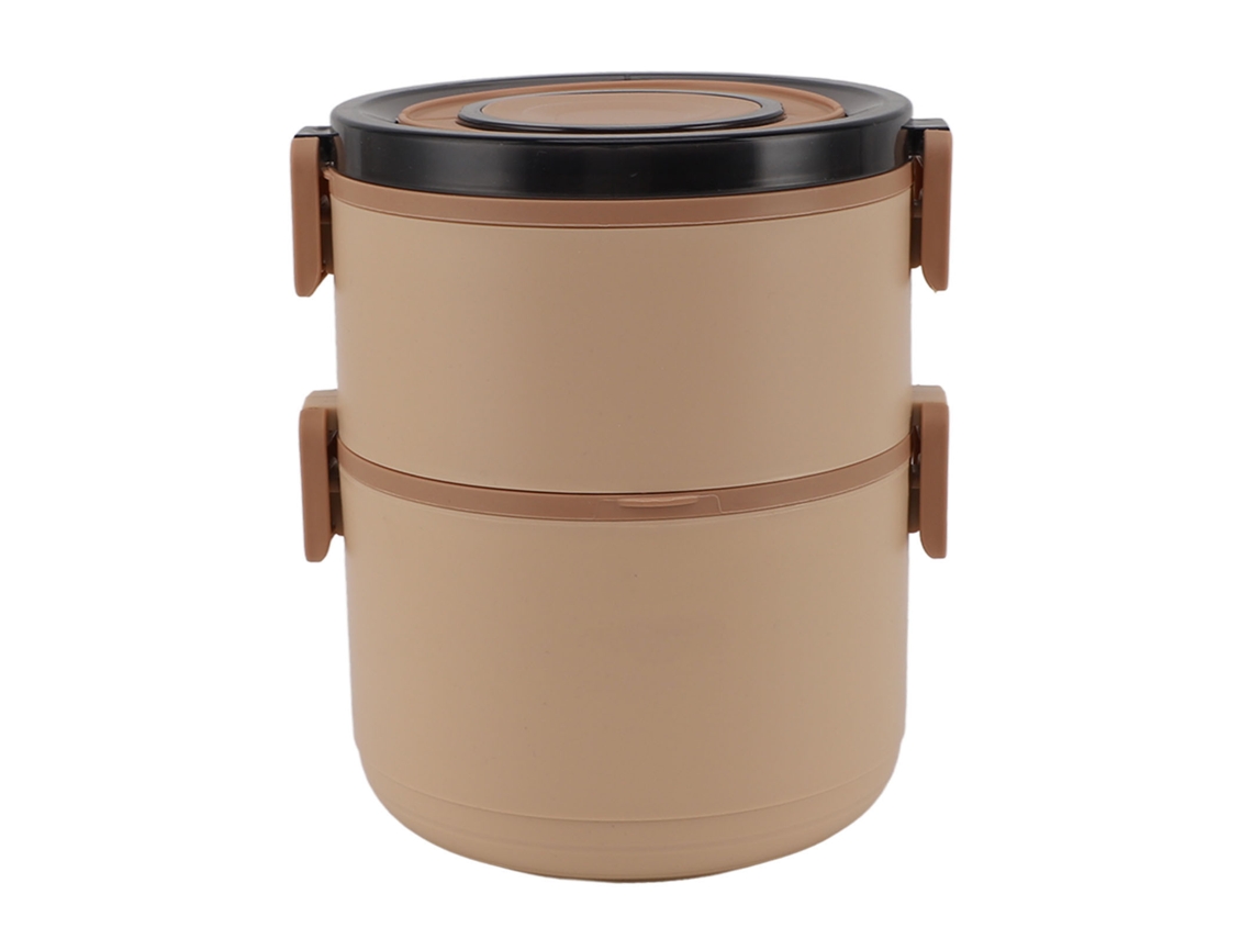 Eyf caixa Térmica de Lanche Inox 304 Portátil Anti vazamento Bento Box Duas Camadas